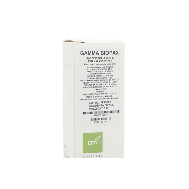 Gamma biopax composto gocce 50 ml soluzione idroalcolica