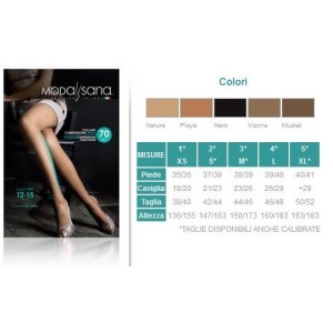 Modasana collant calibrato 70 playa taglia 5 1 paio