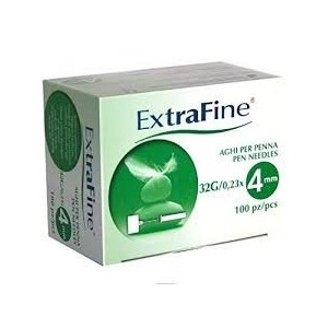 Ago per penna da insulina extrafine gauge 32 4 mm 100 pezzi