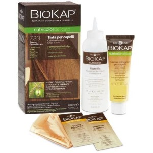 Biokap nutricolor delicato 7,33 new biondo grano dorato tinta 140 ml