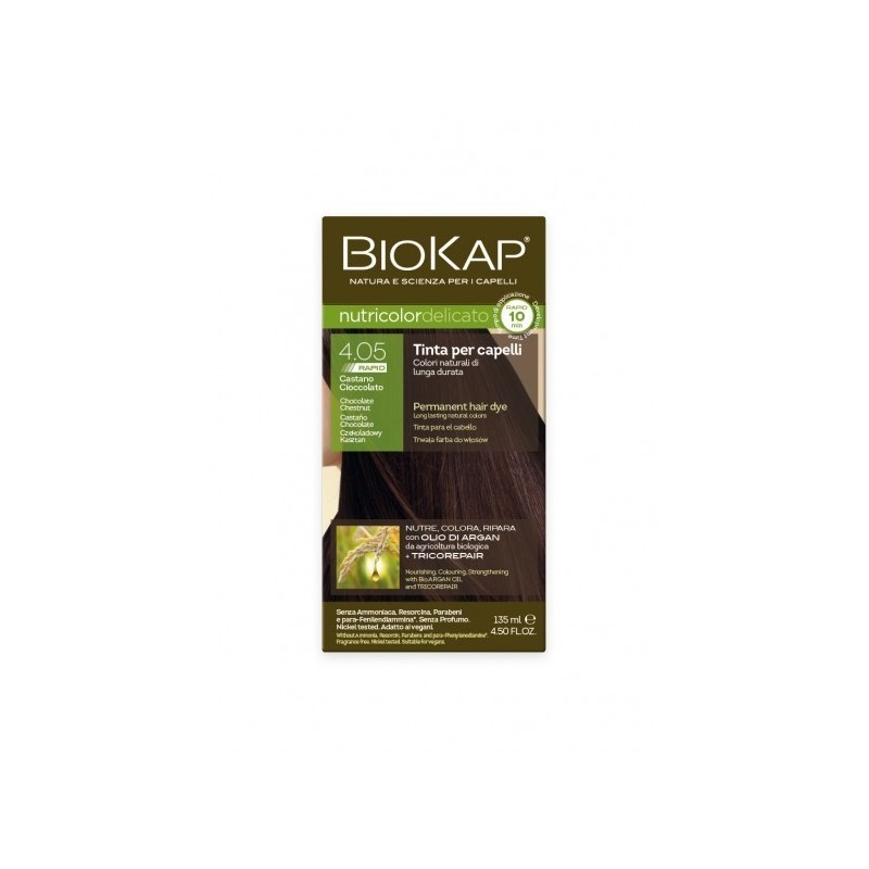 Biokap nutricolor delicato rapid 4,05 castano cioccolato 135ml