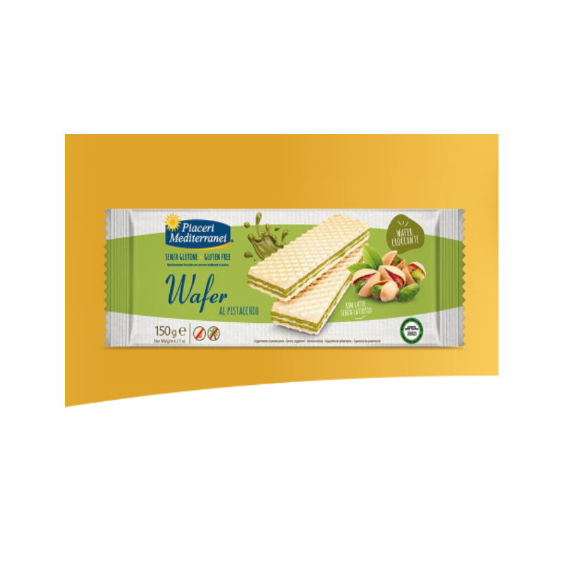 Piaceri mediterranei wafer pistacchio 150 g Piaceri mediterranei wafer pistacchio 150 g