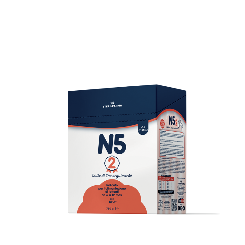 N5 2 latte di proseguimento in polvere 6/12 mesi 750 g N5 2 latte di proseguimento in polvere 6/12 mesi 750 g