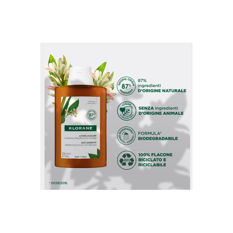 Klorane shampoo galanga 200 ml Klorane shampoo galanga 200 ml