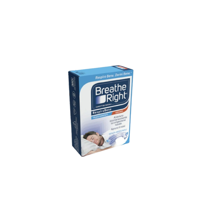 Cerotti nasali breathe right trasparenti grandi 10 pezzi Cerotti nasali breathe right trasparenti grandi 10 pezzi