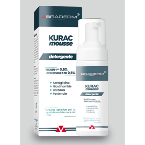 Kurac mousse detergente viso 100 ml braderm