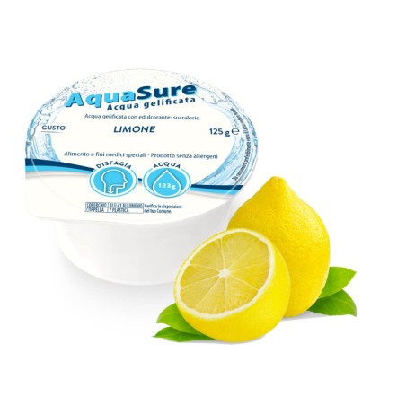 Aquasure acqua gelificata limone edulcorata multipack 4 pezzi da 125 g Aquasure acqua gelificata limone edulcorata multipack 4 pezzi da 125 g