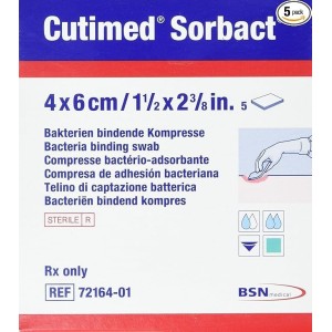 Garza assorbente cutimed sorbact 4x6cm 5 pezzi