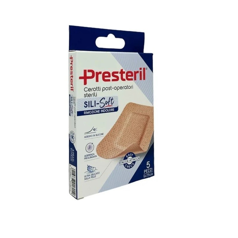Cerotto presteril sili-soft skin post operatorio 5x7,5 cm 5pezzi