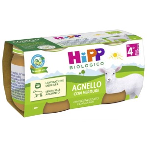Hipp bio omogeneizzato agnello con verdure 2 pezzi da 80 g