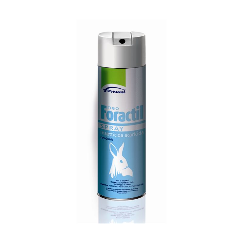 Neo foractil spray, 10 mg/g + 3 mg/g + 2 mg/g soluzione spray per uso esterno (per uccellini da gabbia e da voliera, cani, gatti