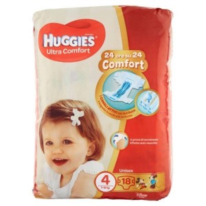 Pannolino huggies ultra comfort base 4 18 pezzi