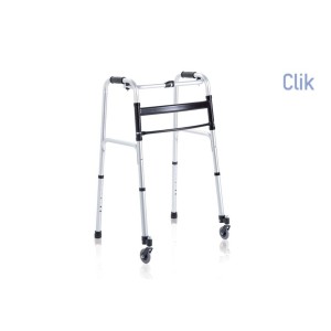 Deambulatore pieghevole regolabile con 2ruote mopedia