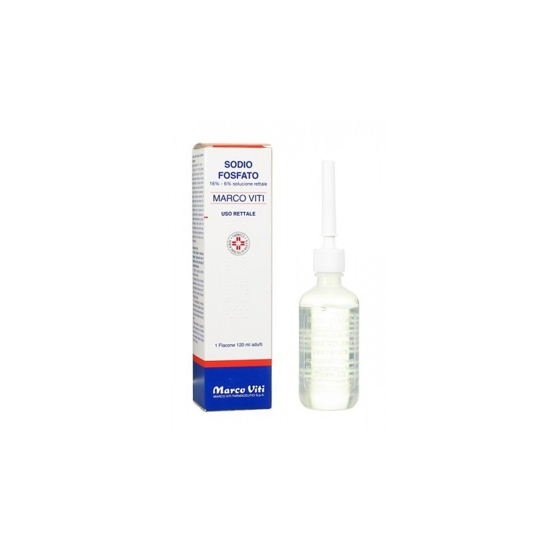 Sodio fosfato marco viti 4 flaconi 120 ml soluzione rett 16% + 6%