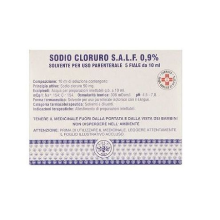 Sodio cloruro salf 5 fiale 5 ml 0,9% Sodio cloruro salf 5 fiale 5 ml 0,9%