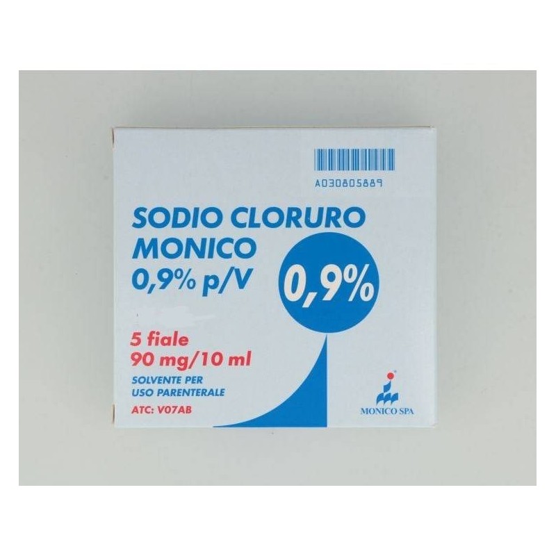 Sodio cloruro monico 5 fiale 2 ml 0,9%