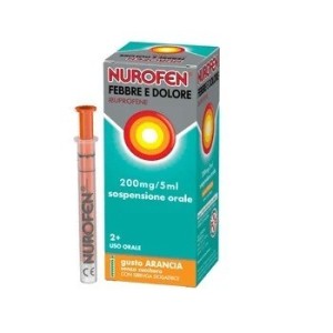 Nurofen febbre e dolore orale sosp 100 ml 200 mg/5 ml arancia senza zucchero con siringa dosatrice