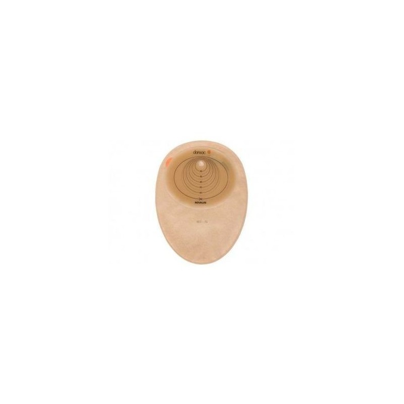 Placca per colo/ileo e urostomia autoportante flangia semovente a spessore ridotto nova 2 ritagliabile 43mm 5 pezzi