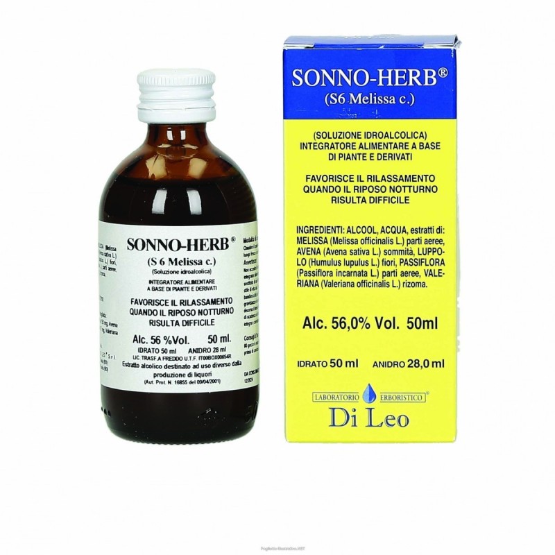 Sonno-herb composto s 6 melissa 50 ml Sonno-herb composto s 6 melissa 50 ml