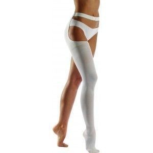 Dualsan monocollant antitrombo in cotone ambidestro compressione elastica decrescente senza tassello bianco unisex 1
