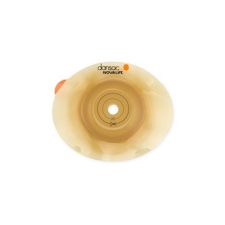Placca per colo ileo ed urostomia convessa dansac novalife 2cvx 55mm ritagliabile 10-42 aggancio meccanico 5 pezzi