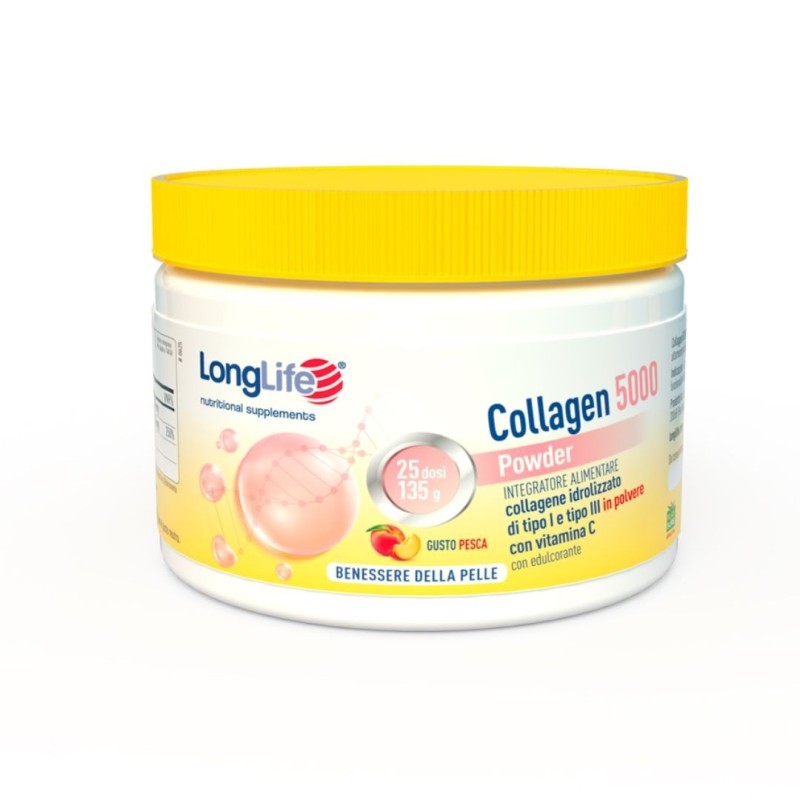 Longlife collagen 5000 powder pesca 130 g Longlife collagen 5000 powder pesca 130 g