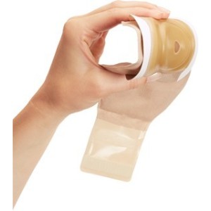 Hollister moderma flex ceraplus sacca aperta convessa soft maxi per ileostomia con finestra ritagliata 15-38 mm 30 pezzi