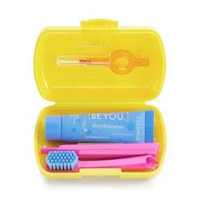 Curaprox travel set yellow