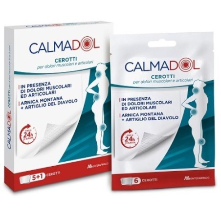 Calmadol cerotto arnica e artiglio del diavolo per dolori articolari e muscolari 6 pezzi