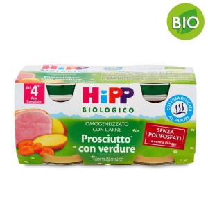 Hipp bio omogeneizzato prosciutto con verdure 2 pezzi da 80g
