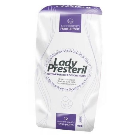 Lady presteril assorbente post parto 10 + 2 pezzi