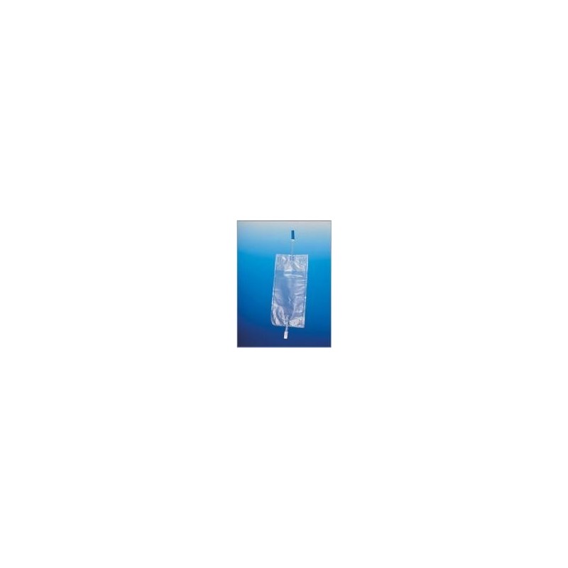 Sacca raccolta urina da gamba da 750 ml con 2 lacci con valvola antireflusso e rubinetto di scarico push pull tubo 35 cm10 pezzi