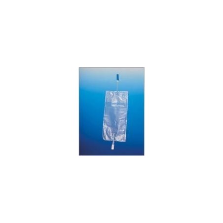 Sacca raccolta urina da gamba da 750 ml con 2 lacci con valvola antireflusso e rubinetto di scarico push pull tubo 35 cm10 pezzi