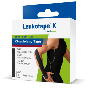 Benda adesiva actimove leukotape k taping fisioterapico larghezza 5 cm lunghezza 5 m colore nero in rotolo Benda adesiva actimove leukotape k taping fisioterapico larghezza 5 cm lunghezza 5 m colore nero in rotolo