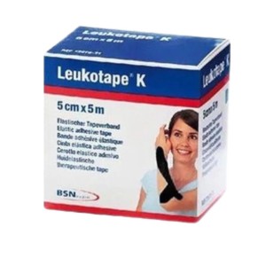 Benda adesiva actimove leukotape k taping fisioterapico larghezza 5 cm lunghezza 5 m colore nero in rotolo Benda adesiva actimove leukotape k taping fisioterapico larghezza 5 cm lunghezza 5 m colore nero in rotolo