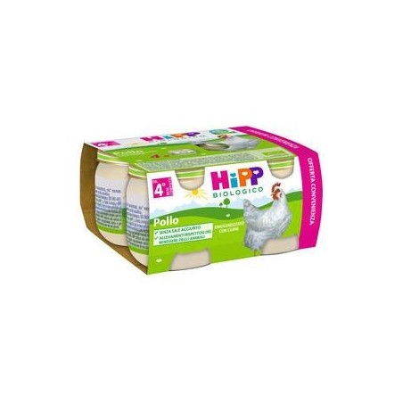 Hipp bio omogeneizzato pollo 4 pezzi da 80 g