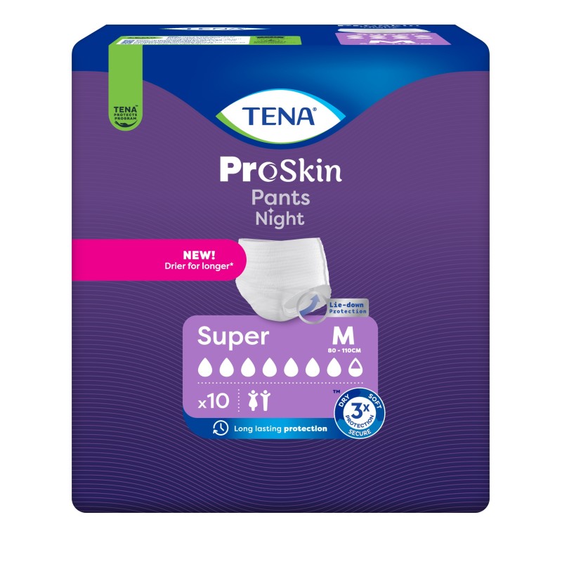 Pannolone a mutandina tena pants night super m 10 pezzi