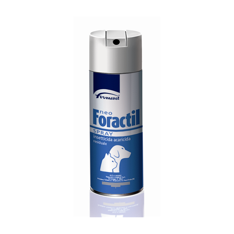 Neo foractil spray, 10 mg/g + 3 mg/g + 2 mg/g soluzione spray per uso esterno per uccellini da gabbia e da voliera, cani, gatti 