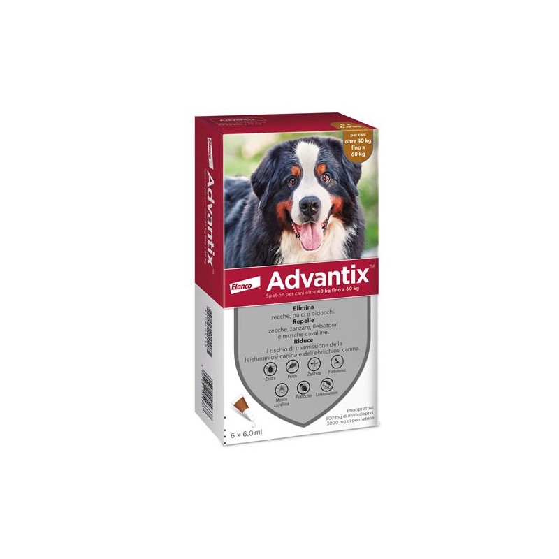 Advantix spot-on per cani oltre 40 kg fino a 60 kg