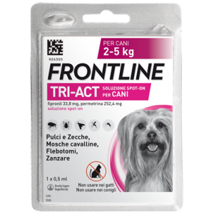 Frontline tri-act soluzione spot-on per cani di 2-5 kg