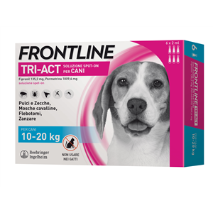 Frontline tri-act soluzione spot-on per cani di 10-20 kg