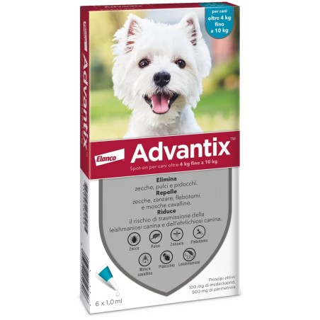 Advantix spot-on per cani oltre 4 kg fino a 10 kg Advantix spot-on per cani oltre 4 kg fino a 10 kg