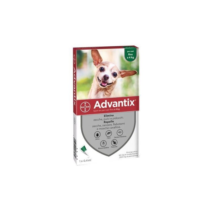 Advantix spot-on per cani fino a 4 kg Advantix spot-on per cani fino a 4 kg