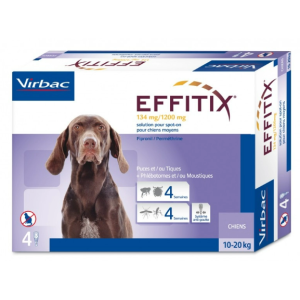Effitix 134 mg/1200 mg soluzione spot-on per cani di taglia media