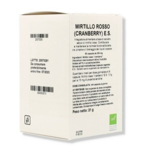 Mirtillo rosso cranberry estratto secco 60 capsule Mirtillo rosso cranberry estratto secco 60 capsule