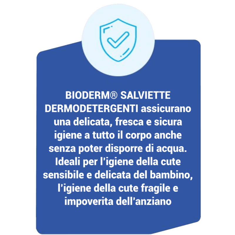Bioderm salviette dermodetergenti 100 pezzi Bioderm salviette dermodetergenti 100 pezzi
