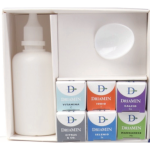 Driamin kit 6 flacone vuoto con misurino, etichetta e foglioillustrativo Driamin kit 6 flacone vuoto con misurino, etichetta e foglioillustrativo