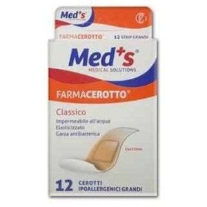 Cerotto meds strip poliuretano ipoallergenico classico grande 12 pezzi