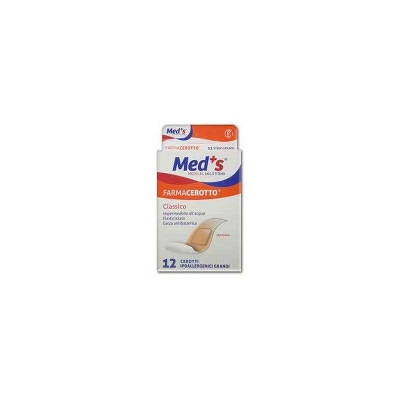 Cerotto meds strip poliuretano ipoallergenico classico grande 12 pezzi
