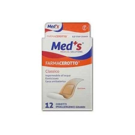 Cerotto meds strip poliuretano ipoallergenico classico grande 12 pezzi